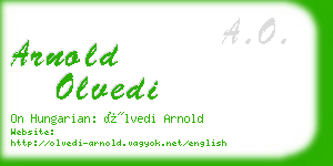 arnold olvedi business card